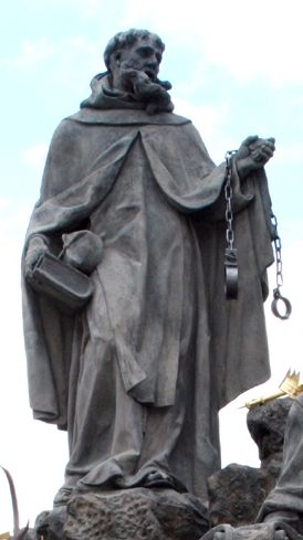 św. Jan de Matha, pomnik na moście Karola w Pradze